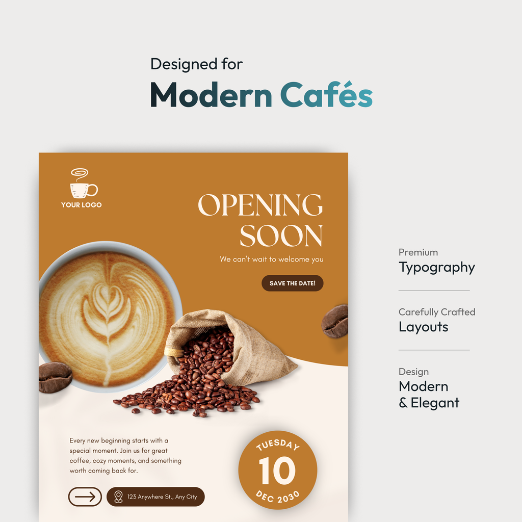 Café Social Media Canva Template Kit – Basic